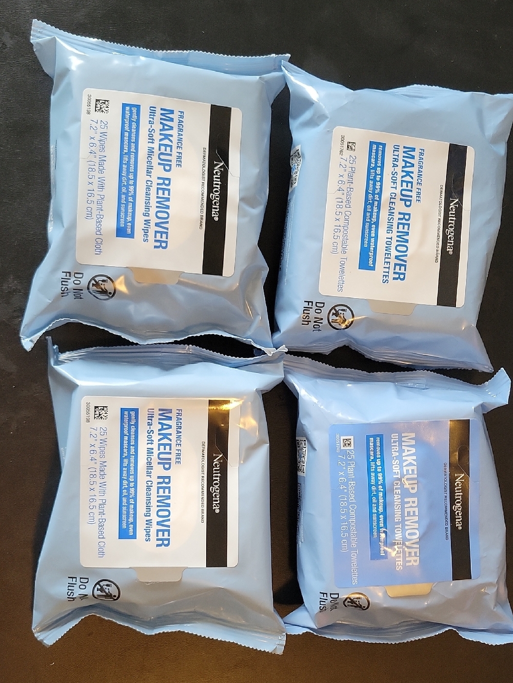 Neutrogena Light Blue Makeup Remover Wipes - 4 Pack